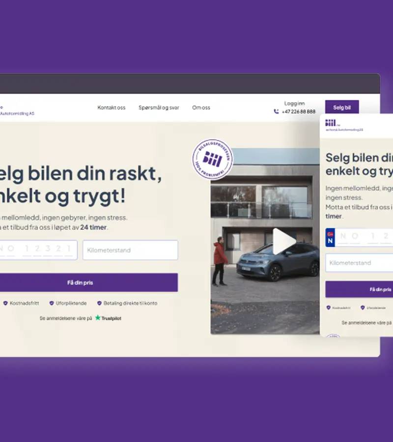 Biil.no — Automotive / E-commerce / Online Marketplaces case study by Ngital